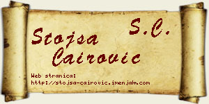 Stojša Čairović vizit kartica